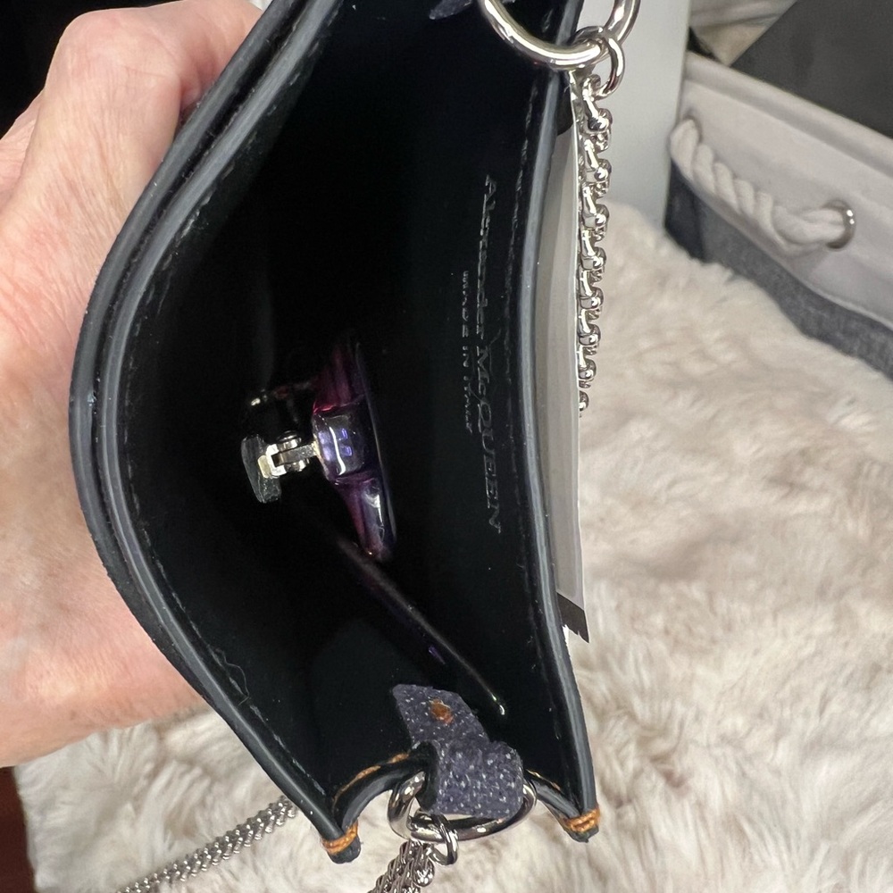 ALEXANDER MCQUEEN DENIM PHONE CASE ON CHAIN - Picture 11 of 12